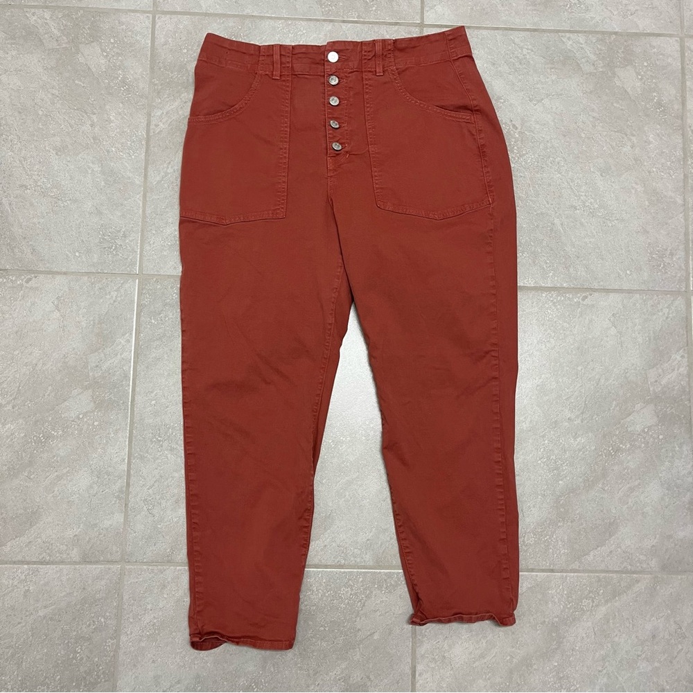 VERONICA BEARD JEANS ‘Terracotta’ ARYA STRAIGHT HIGH RISE SIZE 32